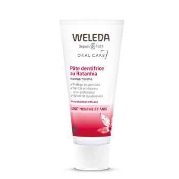 P&acirc;te dentifrice au ratanhia Weleda - tube de 75 ml
