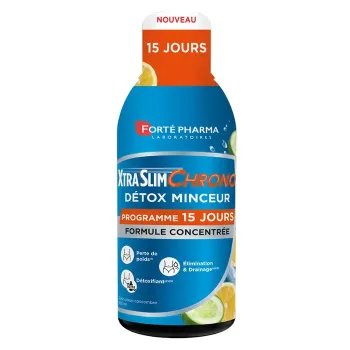 XtraSlim Chrono d&eacute;tox minceur Fort&eacute; Pharma - bouteille de 450ml