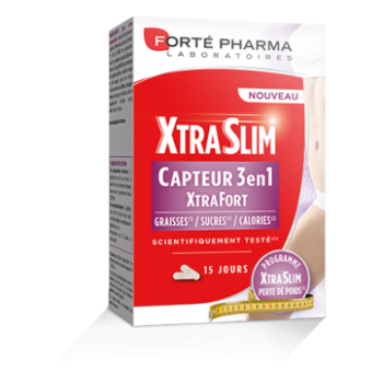 XtraSlim Capteur 3 en 1 XtraFort Fort&eacute; Pharma - bo&icirc;te de 60 g&eacute;lules