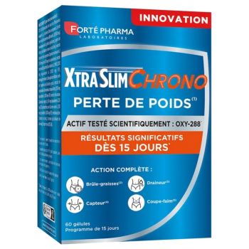 XtraSlim Chrono perte de poids Fort&eacute; Pharma - boite de 60 g&eacute;lules