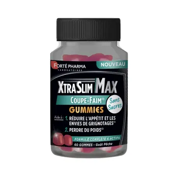 XtraSlim Max Gummies coupe-faim Fort&eacute; Pharma - pot de 60 gummies