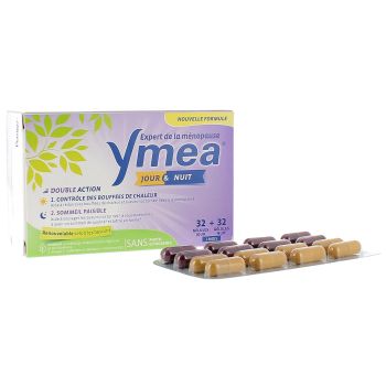 Ym&eacute;a m&eacute;nopause jour & nuit Omega pharma - boite de 64 g&eacute;lules