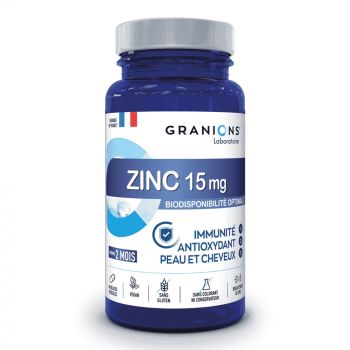 Zinc 15mg Granions - bo&icirc;te de 60 g&eacute;lules