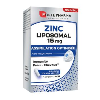 Zinc Liposomal 15 mg Fort&eacute; Pharma - bo&icirc;te de 60 g&eacute;lules