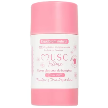 D&eacute;odorant naturel au sakura l'innocente Musc Intime - roll-on de 50g