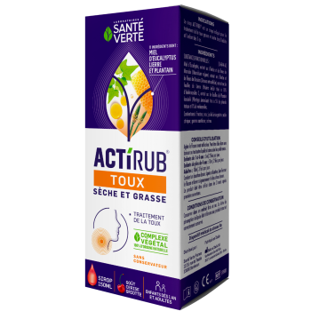 Actirub Toux S&egrave;che et Grasse Sant&eacute; Verte - flacon de 150 ml