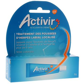 Activir 5% cr&egrave;me - tube de 2 g