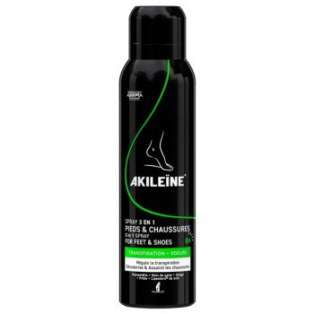 Spray 3 en 1 pieds et chaussures Akile&iuml;ne - spray de 150 ml