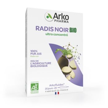 Arkofluides radis noir Arkopharma - Bo&icirc;te de 20 ampoules