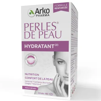 Perles de peau hydratant Arkopharma - bo&icirc;te de 180 g&eacute;lules