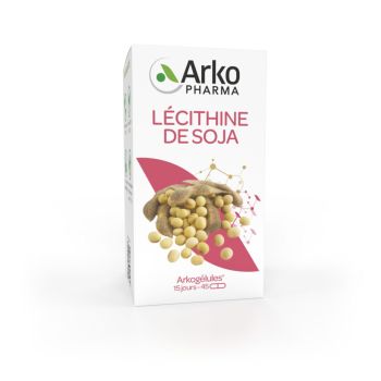 Arkog&eacute;lules L&eacute;cithine de soja Arkopharma - bo&icirc;te de 45 g&eacute;lules
