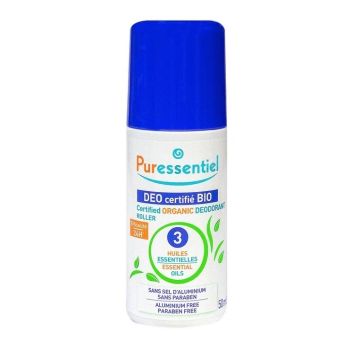 D&eacute;odorant aux 3 huiles essentielles bio Puressentiel - roll-on de 50ml