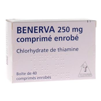 B&eacute;nerva 250mg - bo&icirc;te de 40 comprim&eacute;s enrob&eacute;s