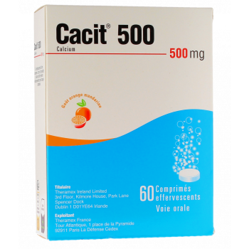 Cacit 500mg comprim&eacute; effervescent - bo&icirc;te de 60 comprim&eacute;s