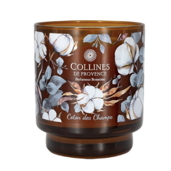 Bougie parfum&eacute;e coton des champs Collines de Provence - bougie de 220g