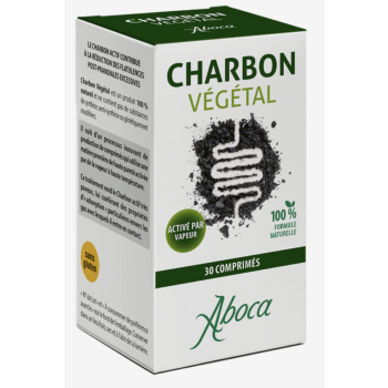 Charbon v&eacute;g&eacute;tal Aboca - boite de 30 comprim&eacute;s 