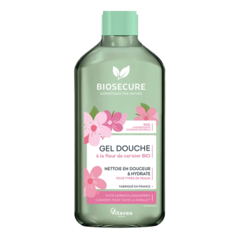 Gel douche &agrave; la fleur de cerisier BIO Bio Secure - flacon de 500ml