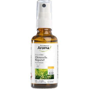 Citronella soir&eacute;es d'&eacute;t&eacute; spray ambiant r&eacute;pulsif Le Comptoir Aroma - spray de 50 ml