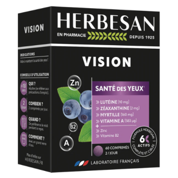 Vision sant&eacute; des yeux Herbesan - boite de 60 comprim&eacute;s
