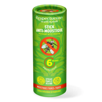 Stick anti-moustique puissant actif v&eacute;g&eacute;tal Respectueuse - stick de 40g