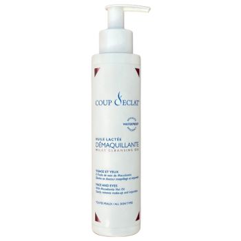 Huile lact&eacute;e d&eacute;maquillante Coup d'&eacute;clat - flacon-pompe de 200ml