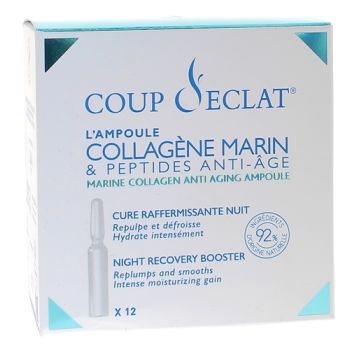 Collag&egrave;ne marin & Peptides anti-&acirc;ge Coup d'&eacute;clat - bo&icirc;te de 12 ampoules