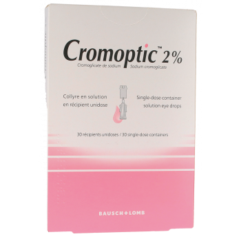 Cromoptic 2% collyre - Bo&icirc;te de 30 r&eacute;cipients unidoses de 0,35 ml