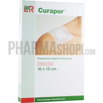Curapor pansement adh&eacute;sif chirurgical Lohmann & Rauscher - 10 pansements de 10 x 15 cm