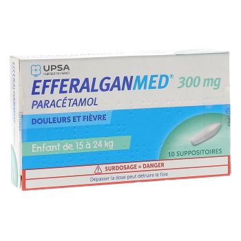 Efferalganmed 300 mg suppositoire - bo&icirc;te de 10 suppositoires