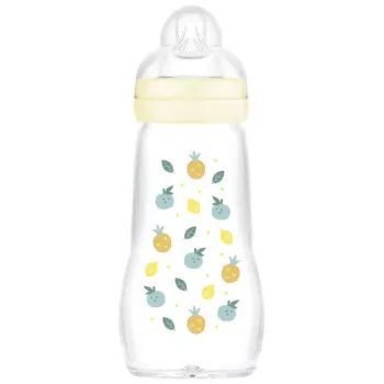 Biberon en verre d&eacute;bit 2 &agrave; partir 2mois et+ MAM - un biberon de 260 ml