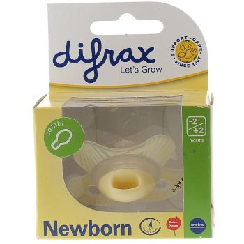 T&eacute;tine combi avec anneau Newborn -2/+2 mois Difrax - 1 t&eacute;tine