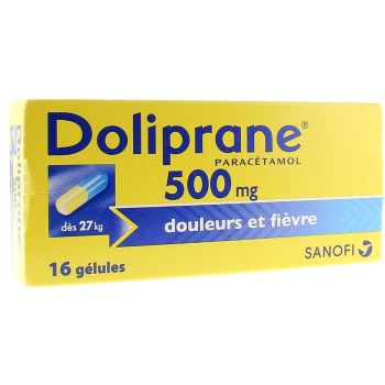 Doliprane 500mg g&eacute;lule - bo&icirc;te de 16 g&eacute;lules