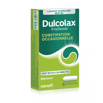 Dulcolax 10mg suppositoire - bo&icirc;te de 6 suppositoires
