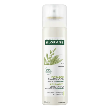 Shampoing sec extra-doux &agrave; l'avoine et c&eacute;ramide Klorane - spray de 50ml
