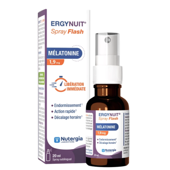 Ergynuit m&eacute;latonine 1,9mg spray flash Nutergia - spray de 20ml