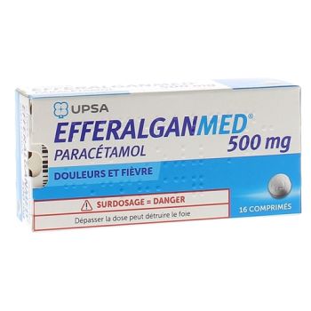 EfferalganMed 500mg comprim&eacute; - bo&icirc;te de 16 comprim&eacute;s