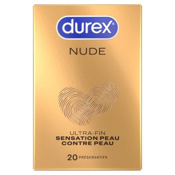 Pr&eacute;servatifs Nude Durex - bo&icirc;te de 20 pr&eacute;servatifs