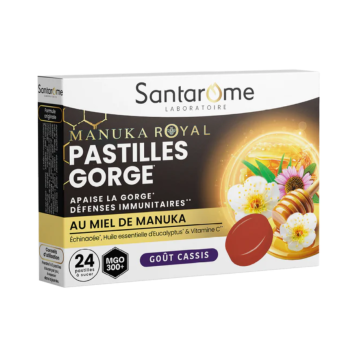Manuka Royal pastilles gorge Santarome - boite de 24 pastilles