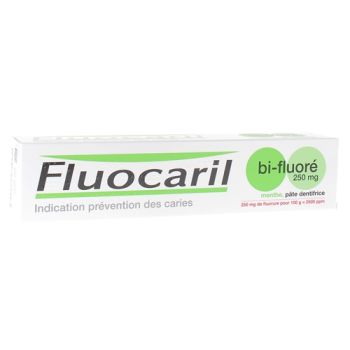 P&acirc;te dentifrice menthe bi-fluor&eacute; 250 mg Fluocaril - tube de 125 ml