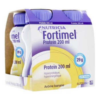 Fortimel protein go&ucirc;t banane Nutricia - 4 bouteilles de 200 ml