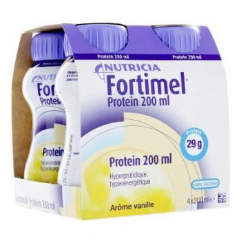 Fortimel protein go&ucirc;t vanille Nutricia - 4 bouteilles de 200 ml