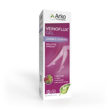 Gel Veinoflux circulation jambes l&eacute;g&egrave;res Arkopharma - tube de 150ml