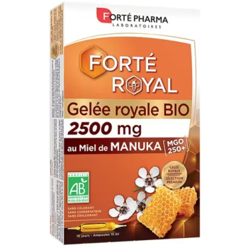 Fort&eacute; Royal gel&eacute;e royale BIO 2500mg Fort&eacute; Pharma - 10 ampoules de 15ml