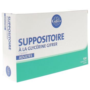 Suppositoires &agrave; la glyc&eacute;rine Gifrer - bo&icirc;te de 100 suppositoires