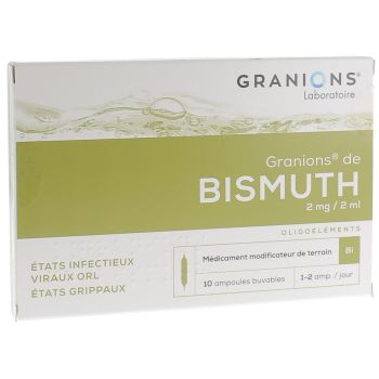 Granions de Bismuth solution buvable en ampoule - boite de 10 ampoules buvables