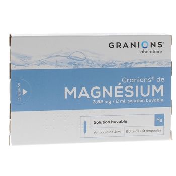 Granions de Magn&eacute;sium 3,82mg - 30 ampoules de 2ml