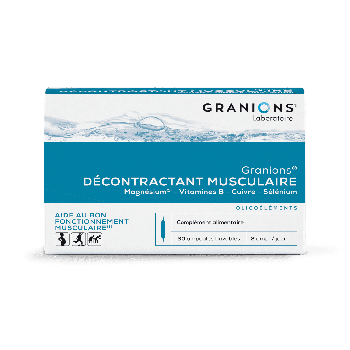 D&eacute;contractant musculaire Granions solution buvable en ampoule - boite de 30 ampoules