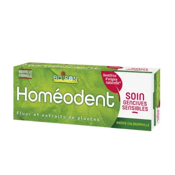 Hom&eacute;odent soin gencives sensibles go&ucirc;t chlorophylle Boiron - tube de 75ml