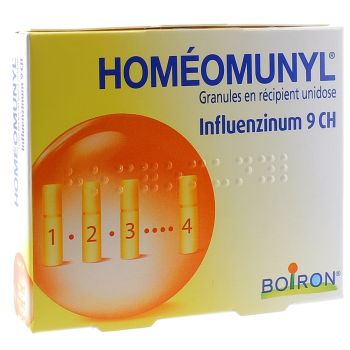 Hom&eacute;omunyl granules en r&eacute;cipient unidose Boiron - boite de 4 r&eacute;cipients unidoses