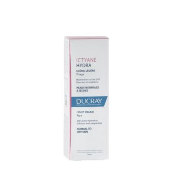 Ictyane hydra cr&egrave;me l&eacute;g&egrave;re visage peaux normales &agrave; s&egrave;ches Ducray - tube de 40 ml